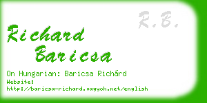 richard baricsa business card