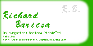 richard baricsa business card